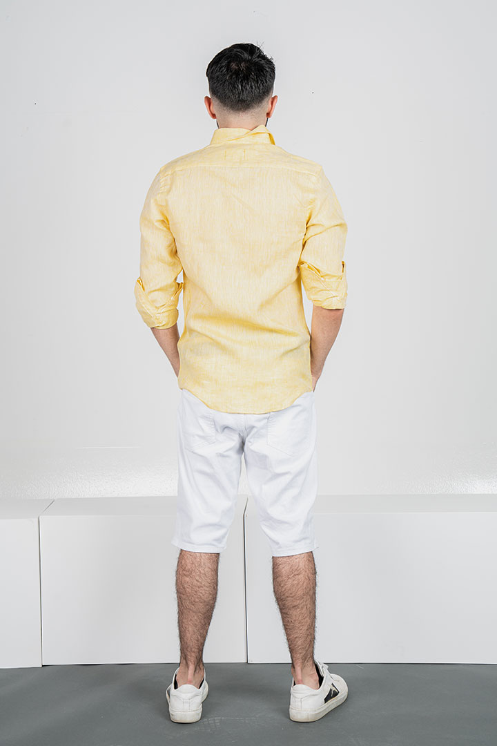 Picture of Stoffaco Linen Shirt -Yellow
