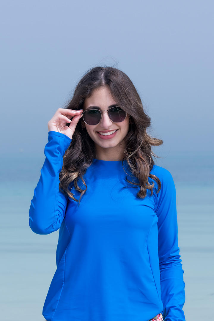 Picture of Rash guard - Long sleeve-Electric Blue