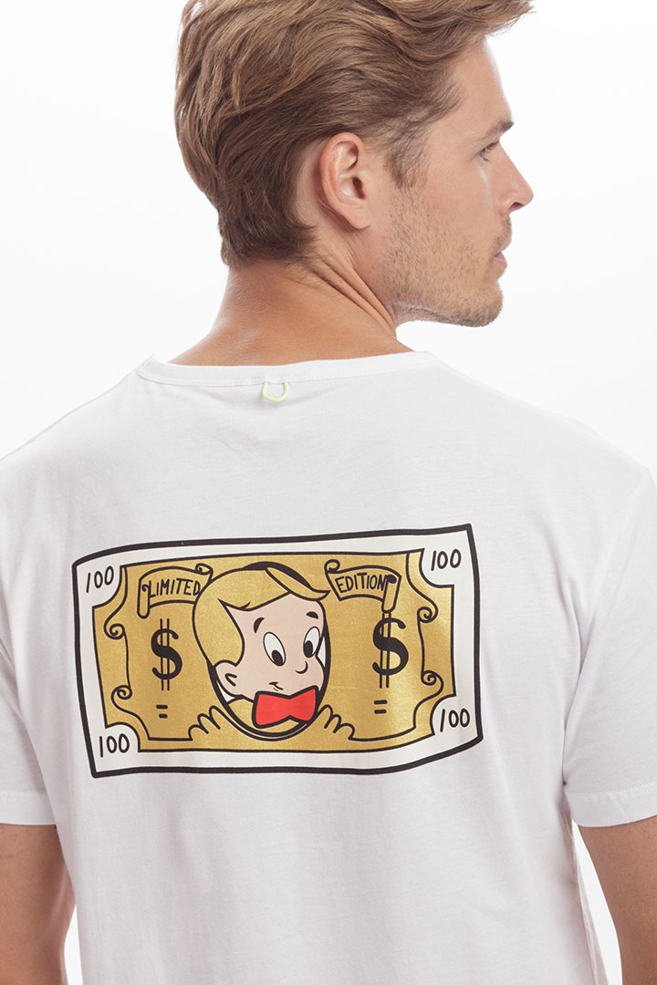 Picture of Big Dollar Cotton T-Shirt-White