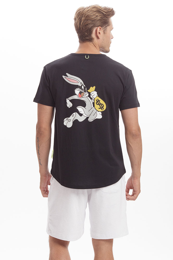 صورة Big Bunny Cotton T-Shirt-Black