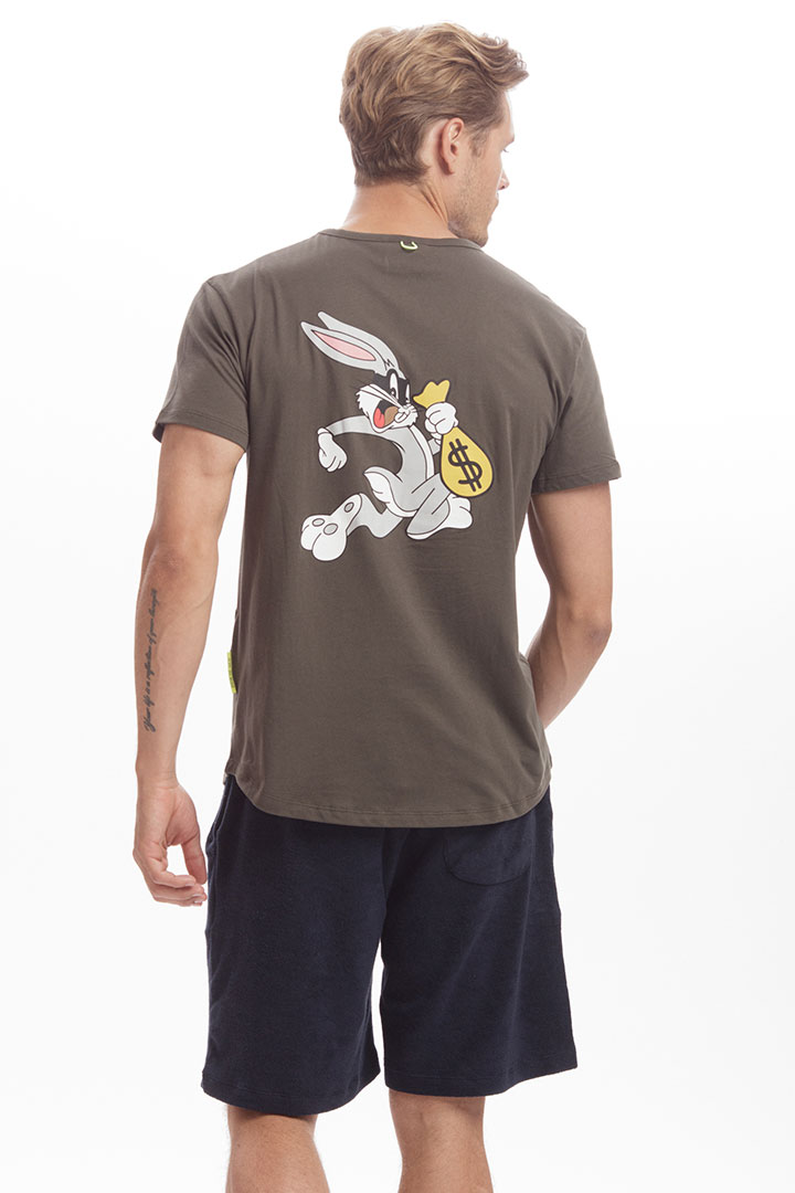 Picture of Big Bunny Cotton T-Shirt-Khaki