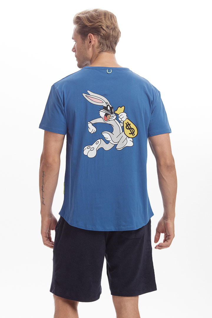 صورة Big Bunny Cotton T-Shirt-Royal Blue