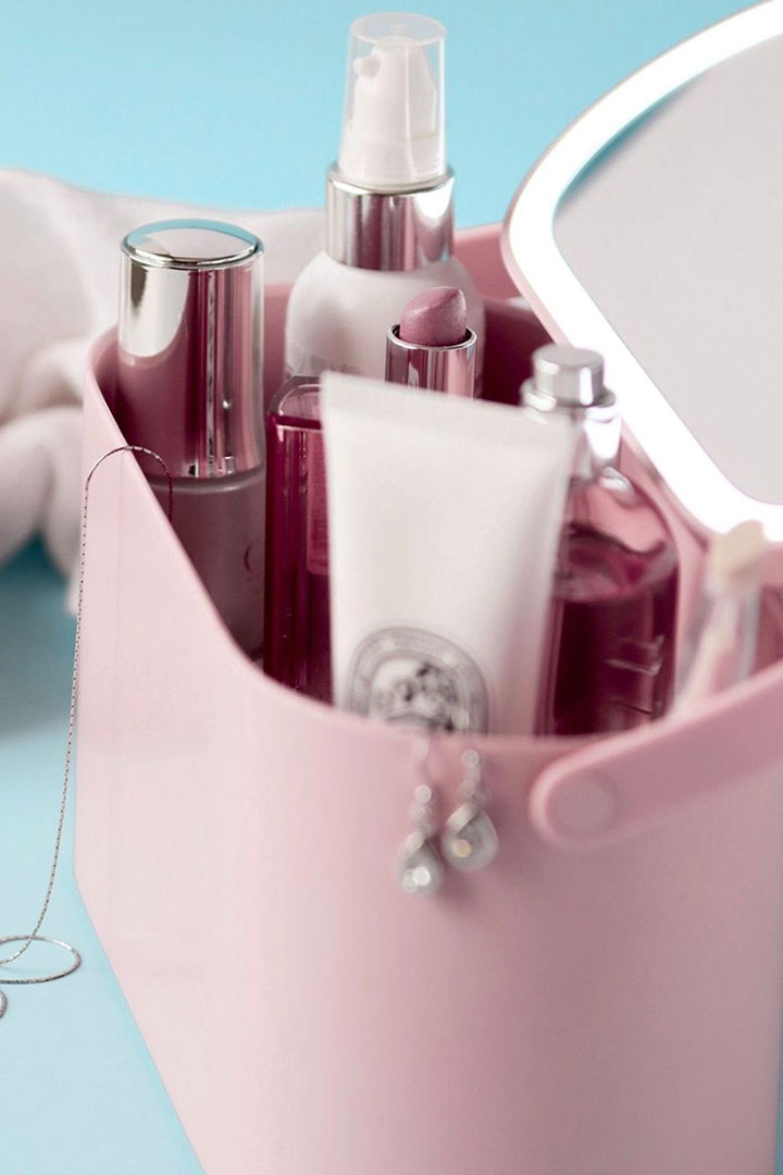 صورة Portable Makeup Box - Pink
