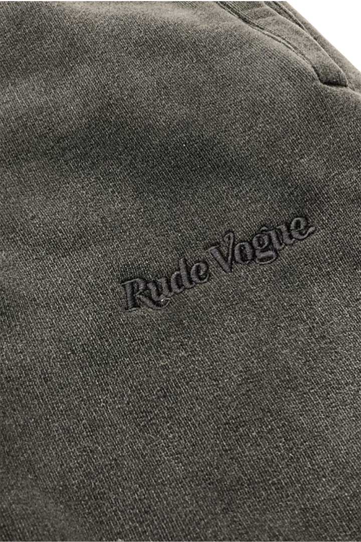 Picture of Rude vogue Washed tonal Sweat Pant - Washed Charcoal
