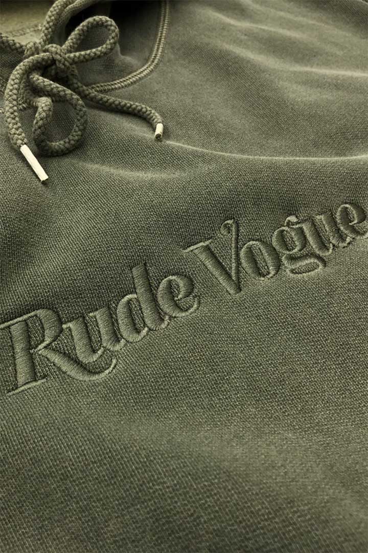 Picture of Rude vogue Washed Hoodie - Green