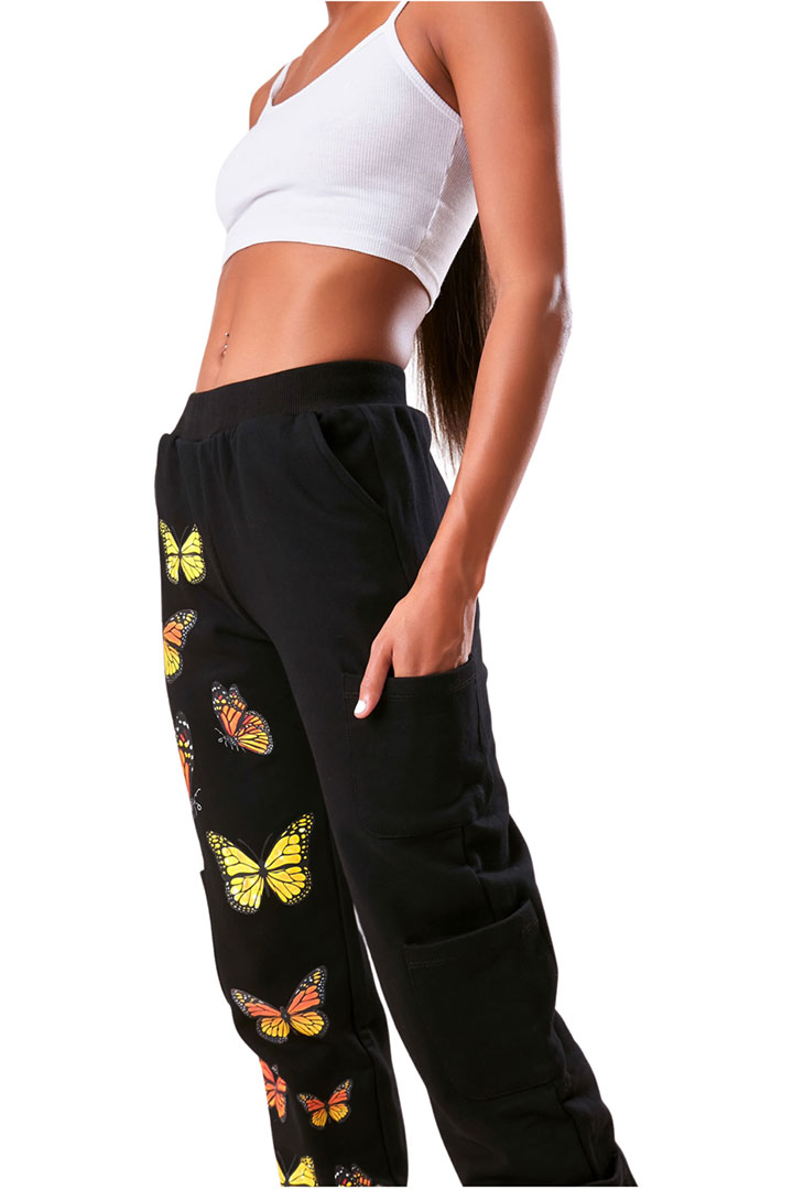 Picture of Monarchy Butterfly sweatpants - Black