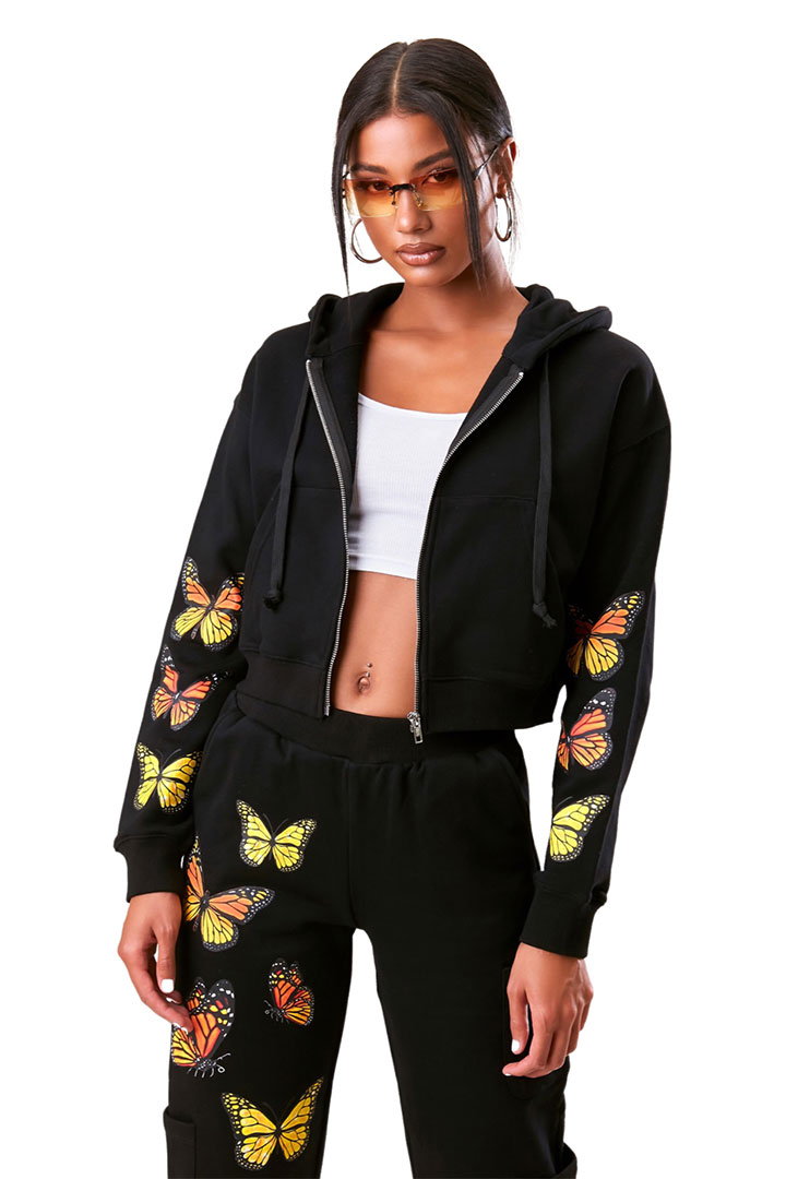 Picture of Monarchy Butterfly jacket-Black