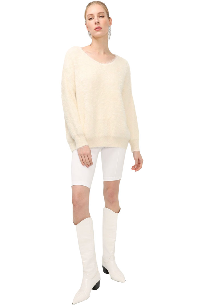 Picture of Aubrey Furry Sweater-Ivory
