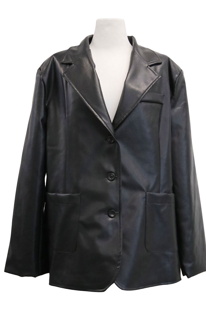 Picture of Audrey Pleather Jacket - Black