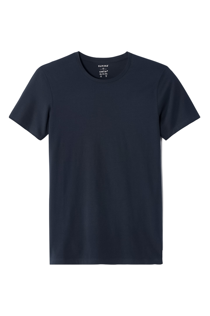 Picture of Neunir  Round Neck Shirt- Navy Blue 2