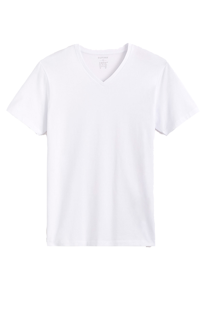 Picture of Neunir V-Neck Shirt-Optical White