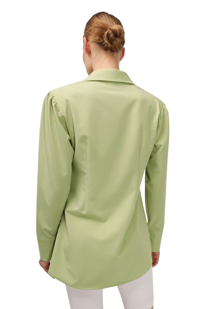 Picture of Lucy Padded Pintuck Blouse - Light Green