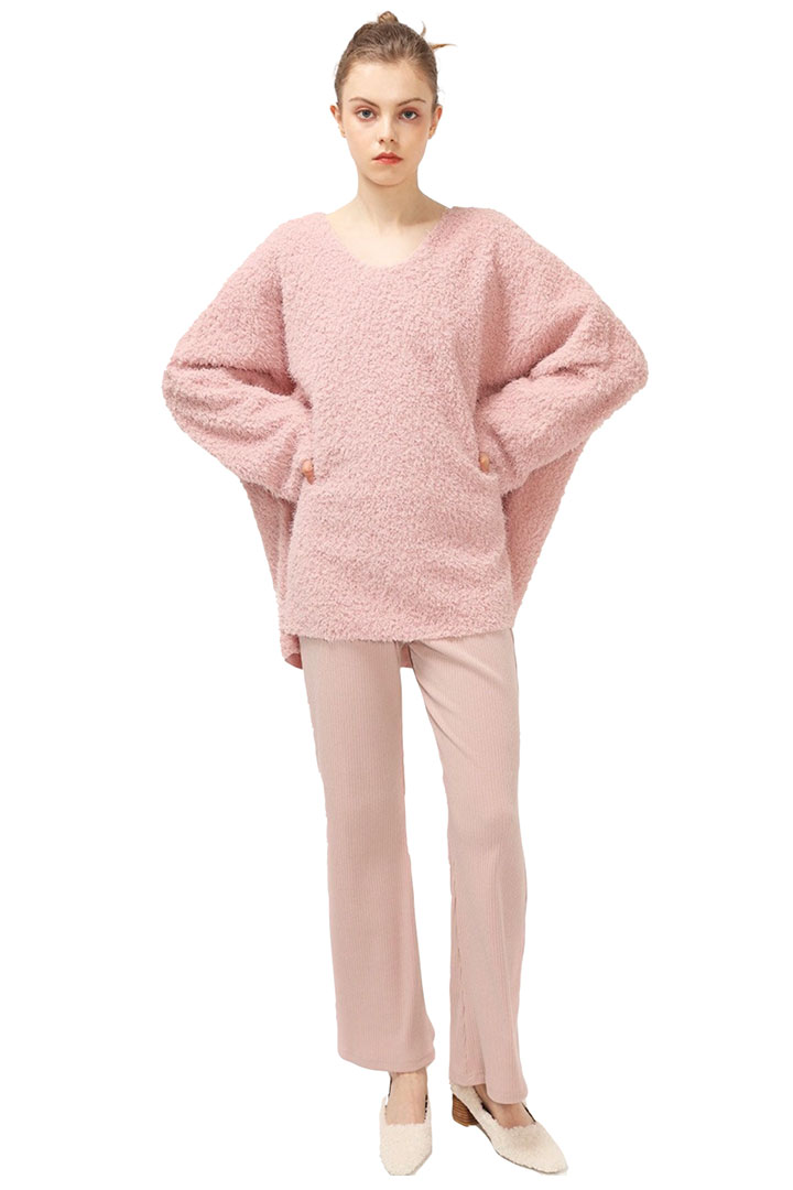 Picture of Lilly Fluffy Over Sized Top-Baby Pink