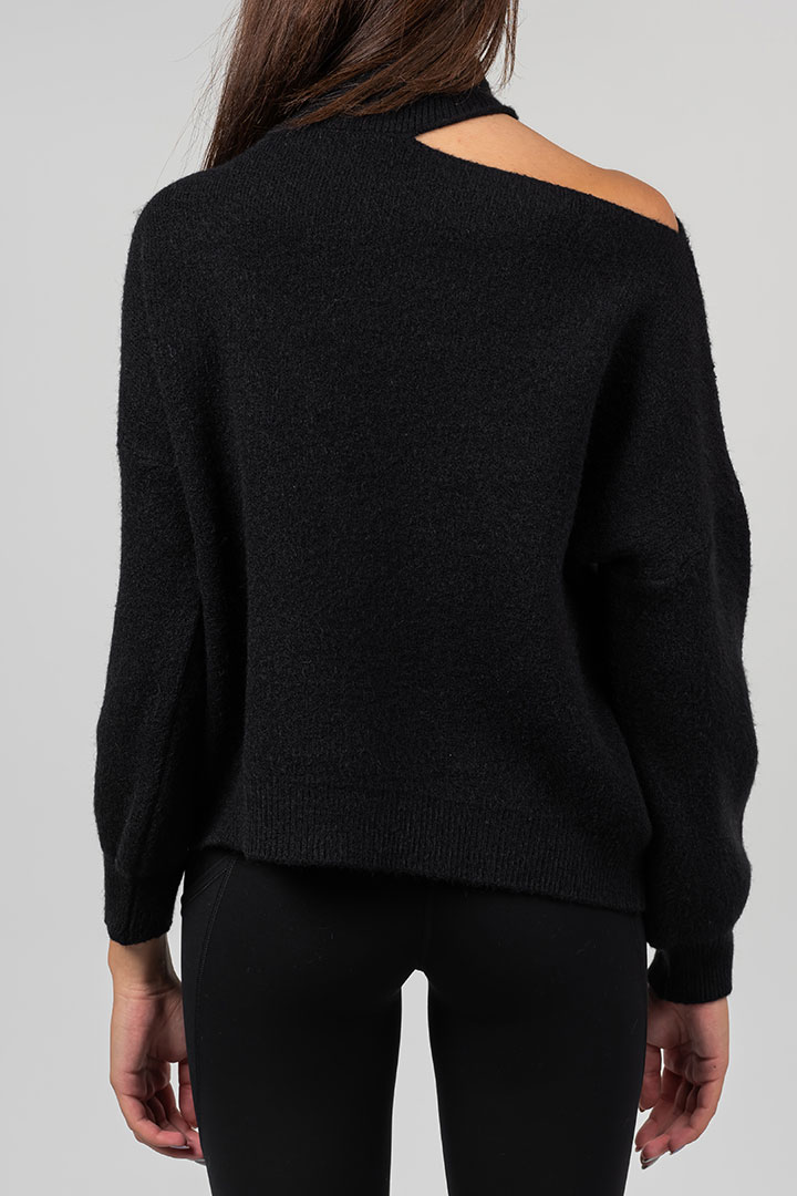 Picture of Josephine Cut Out Knit Top-Black