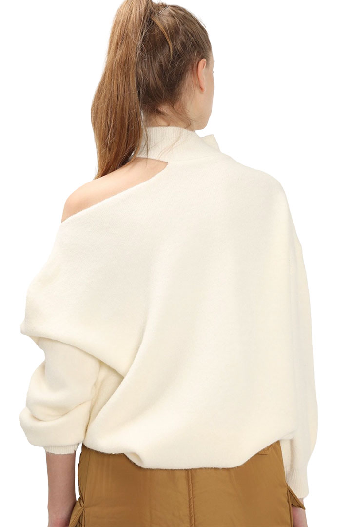 Picture of Josephine Cut Out Knit Top-Ivory