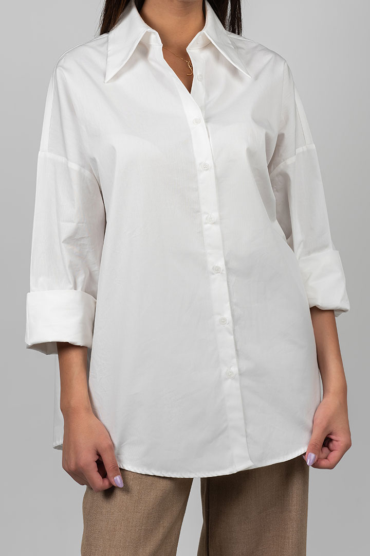 Picture of Scarlett Over Sized Button Down Shirt - White