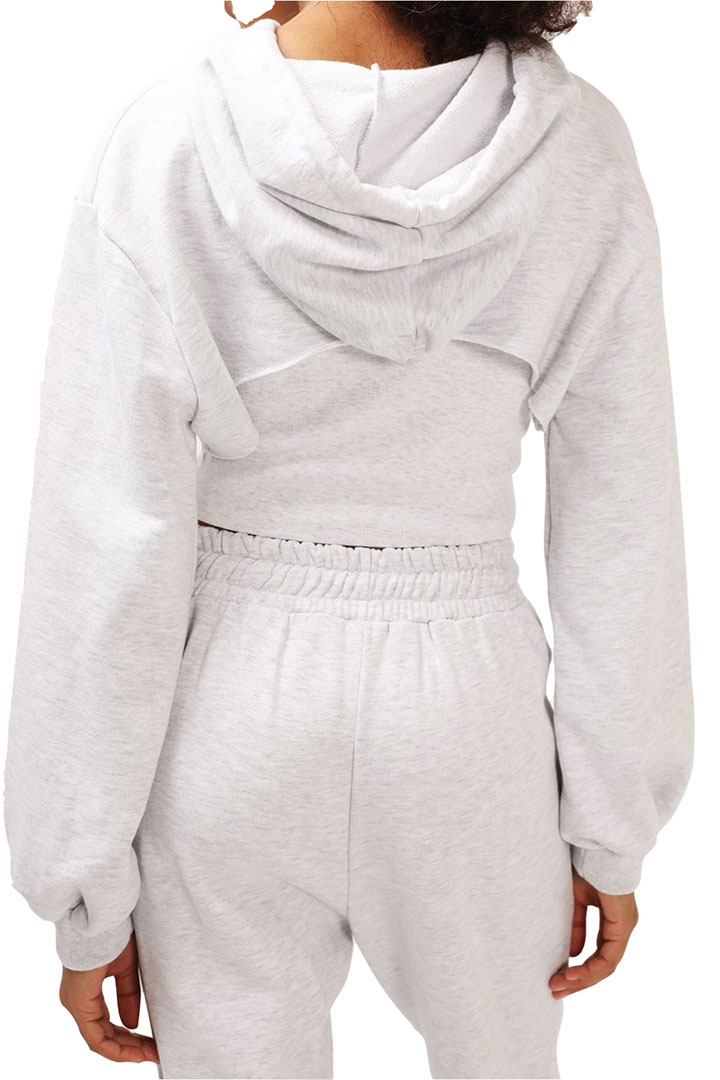 Picture of Nova Super Cropped Hoodie-Light Gray
