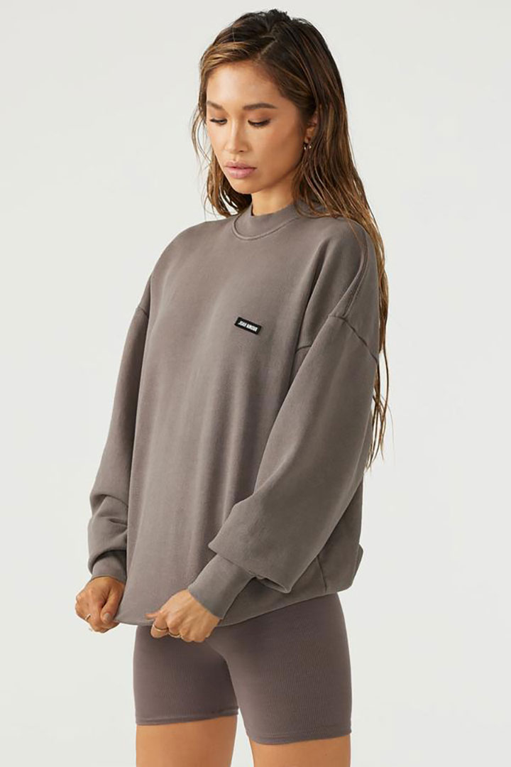Picture of Classic Crew Pullover-Cocoa French Terry