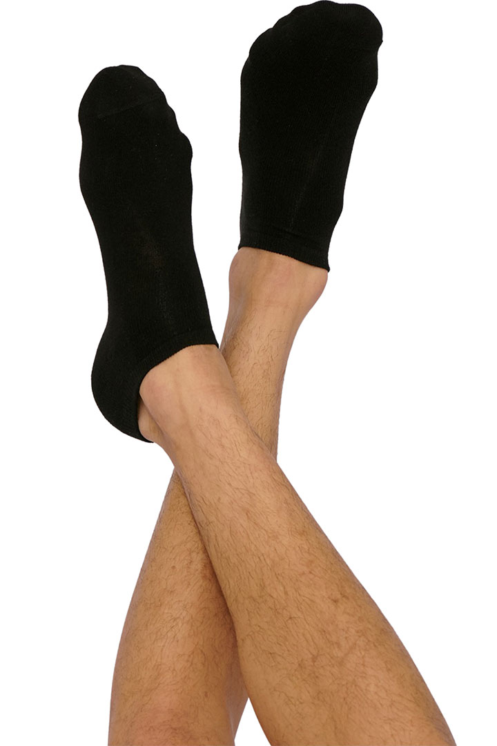 Picture of organic cotton ankle socks 2 Pack-Black