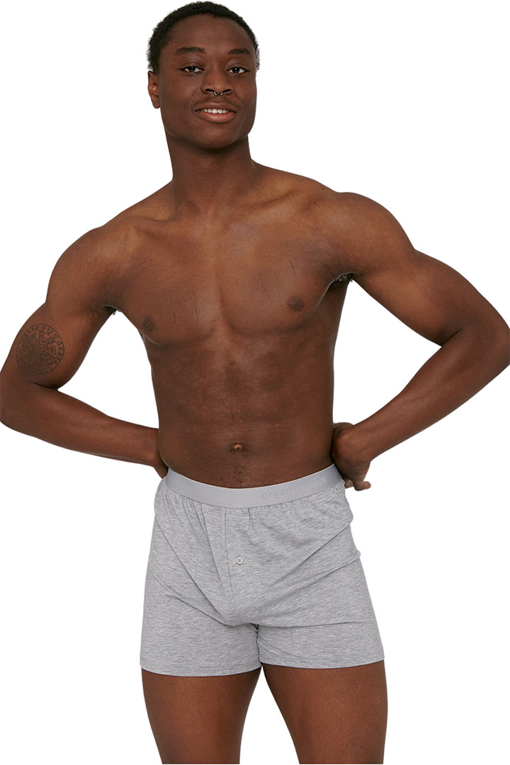 صورة Tencel Lite Boxer Shorts 2 Pack-Grey Melange
