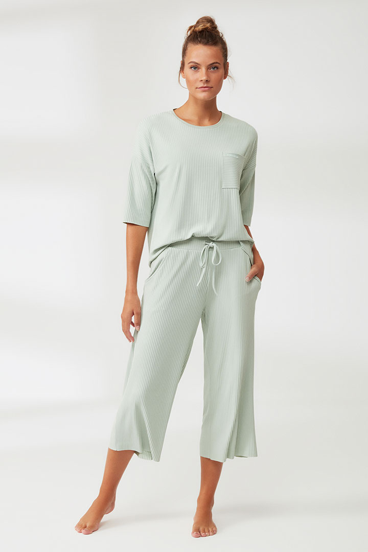 Picture of Relax Rib Pajama Set Light Green