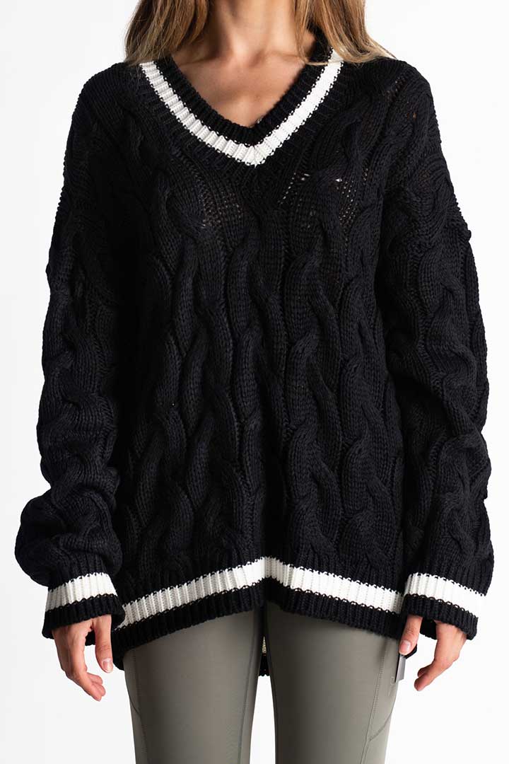 Picture of Caroline Oversized Chunky Sweater-Black