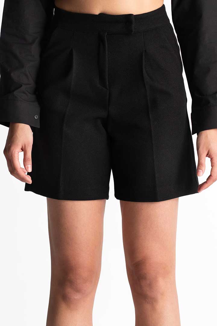 Picture of Chloe Pintuck Shorts-Black