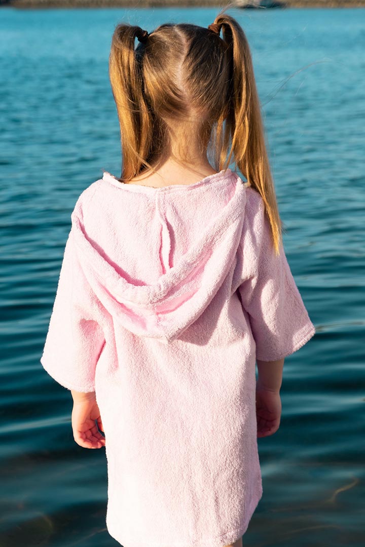 صورة Hooded Towel Dress Kids 2-3 years -Baby Pink