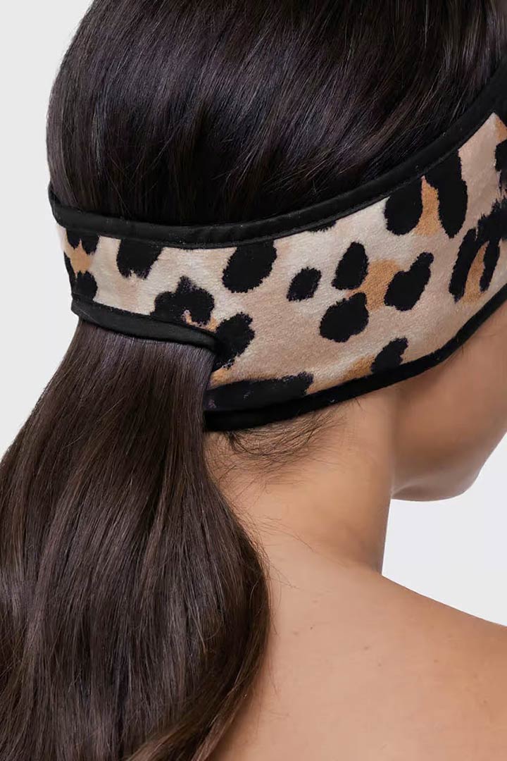 صورة Microfiber Spa Headband-Leopard