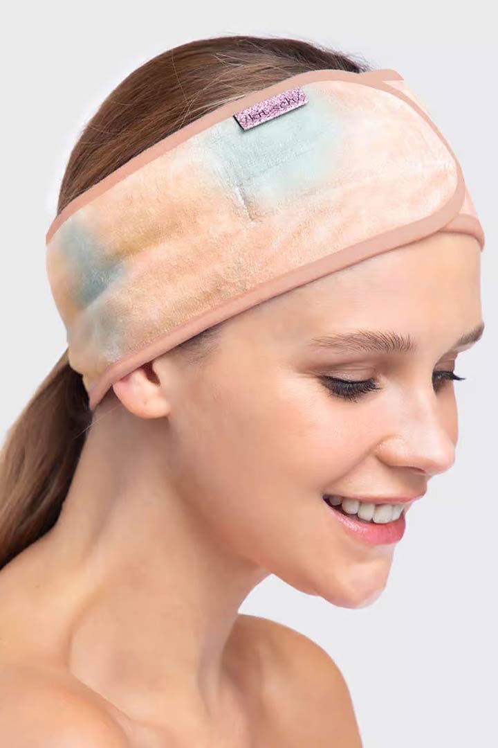 صورة Microfiber Spa Headband-Sunset Tie Dye
