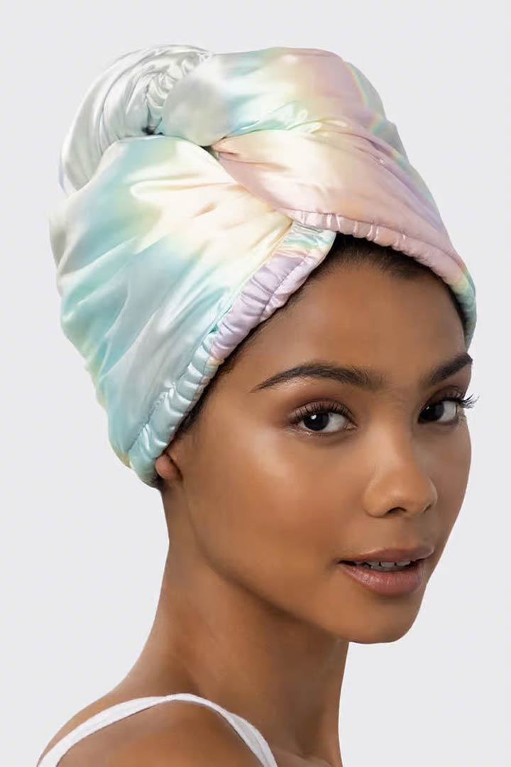 صورة Satin-Wrapped Hair Towel-Aura