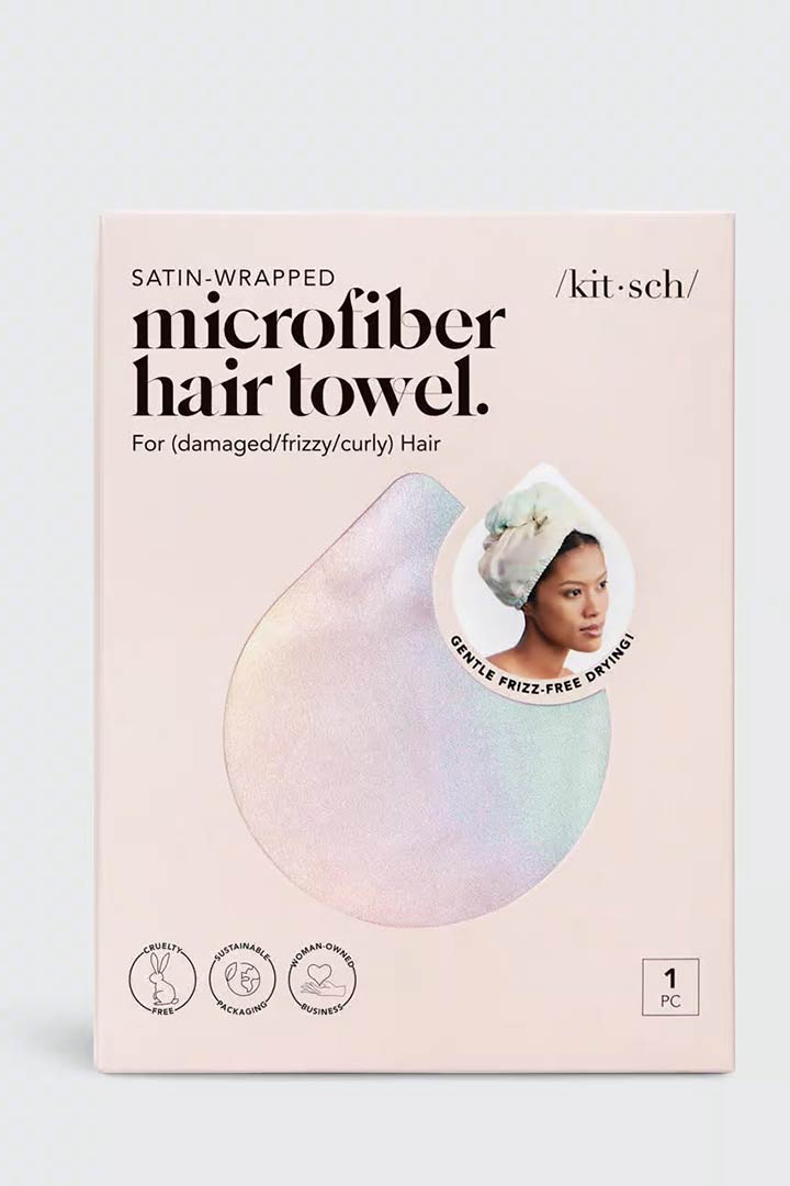 صورة Satin-Wrapped Hair Towel-Aura