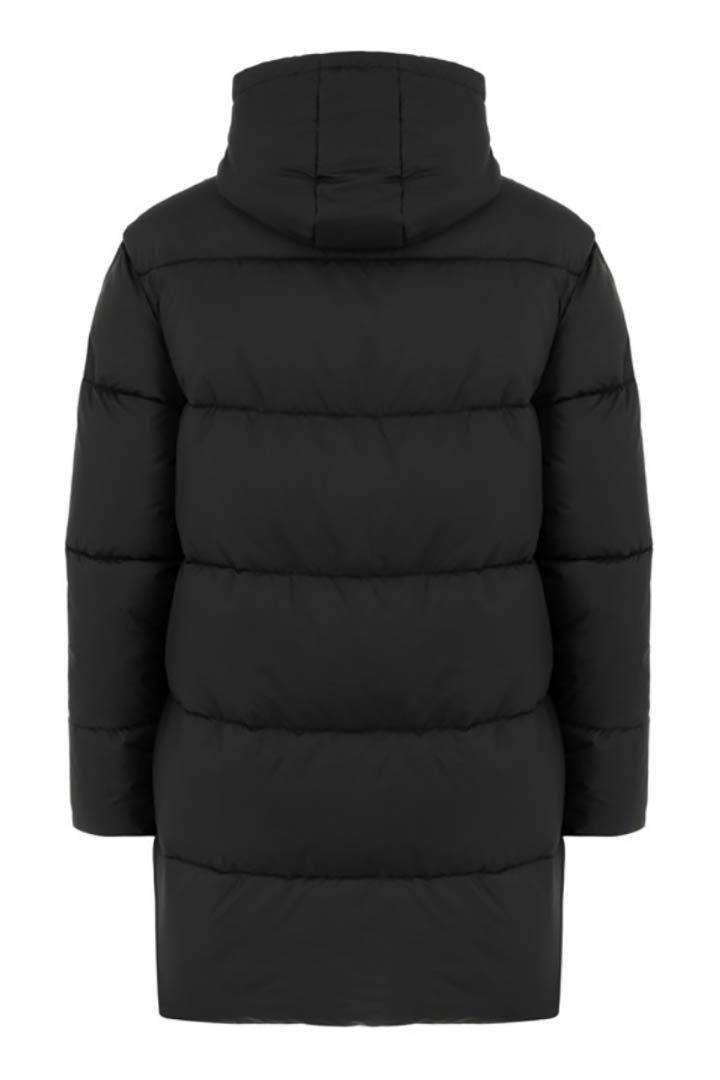 صورة Hooded Quilted Puffer Coat-Black