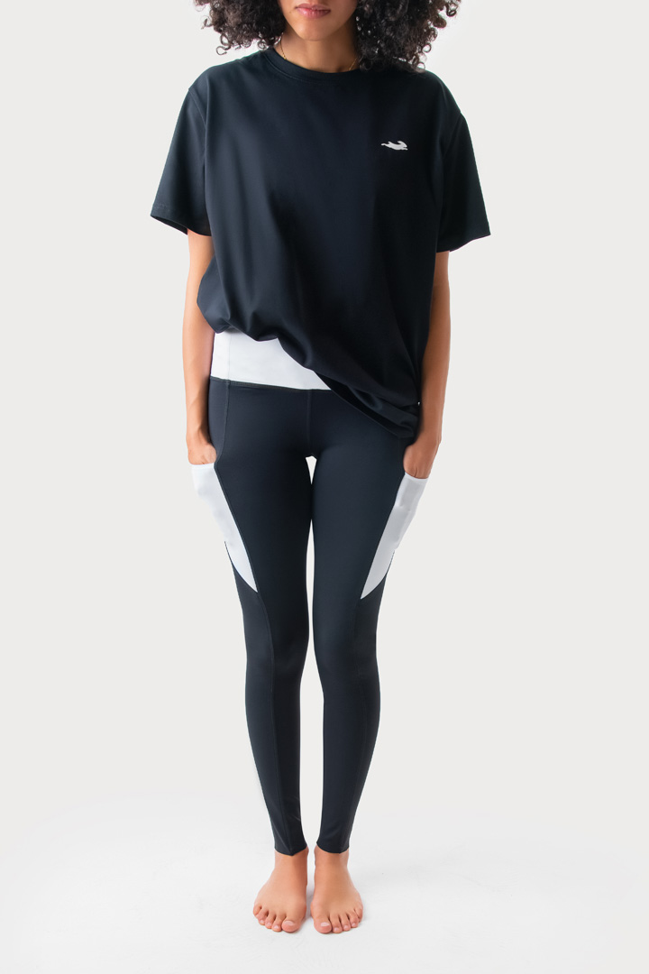Picture of Women Leggings -Black with White