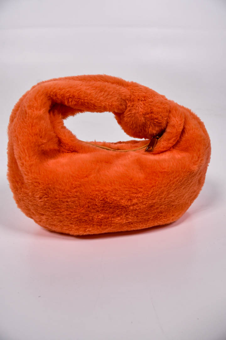 صورة Orange Faux Fur Bag