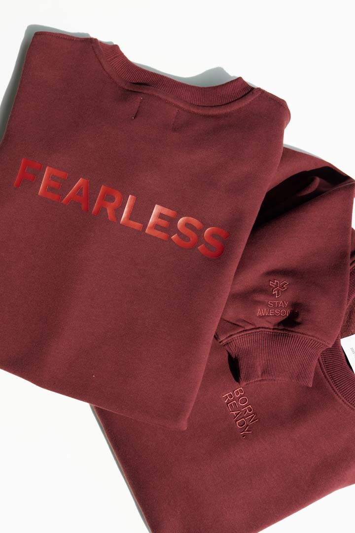 صورة Premium Fearless Sweater-Maroon 