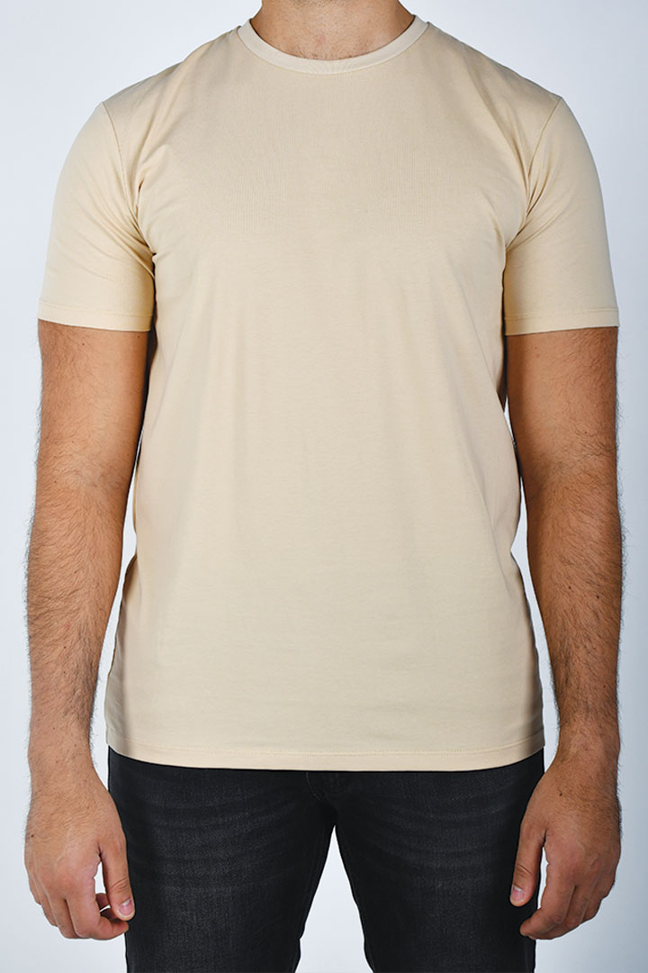 صورة Men's Round Neck Tshirt - Apricot