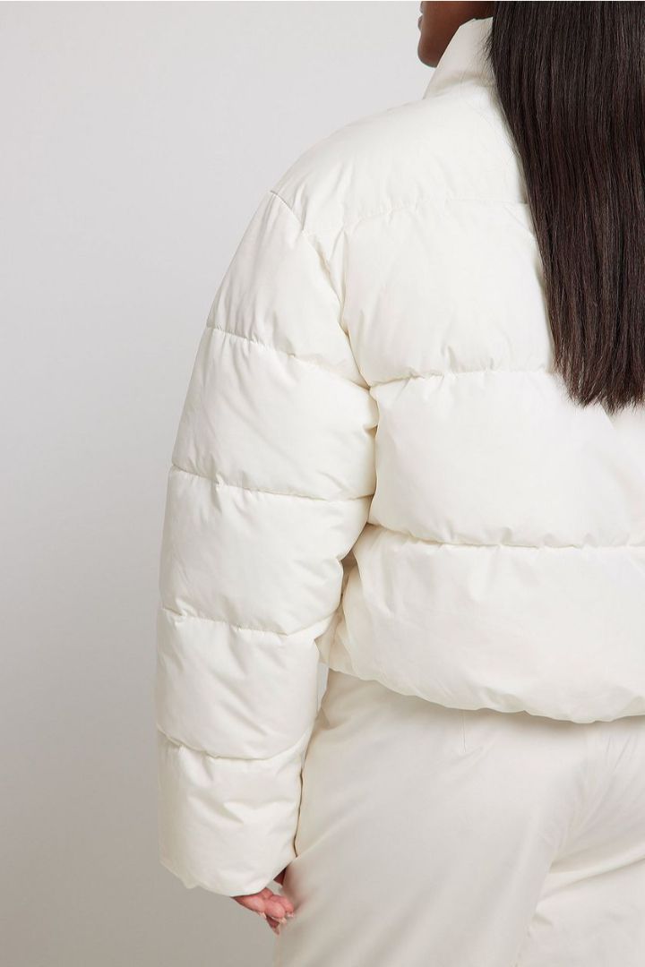 Picture of Quilted Detail Padded Jacket-Creme