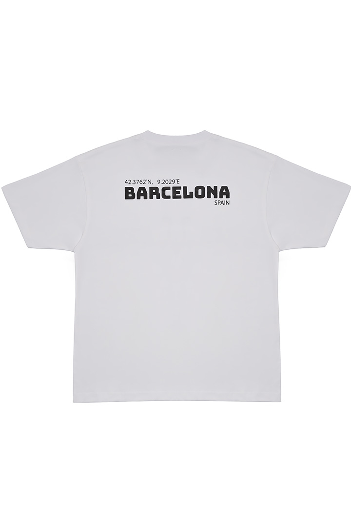 صورة Barcelona Oversized T-Shirt- White