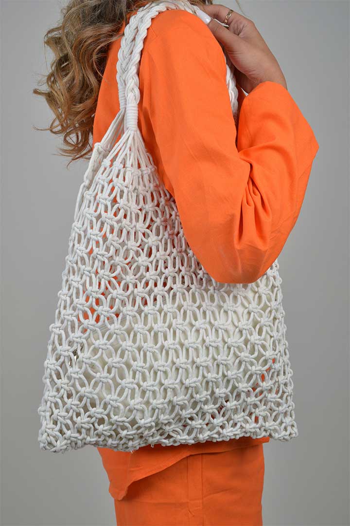 Picture of Crochet Shoulder bag-White