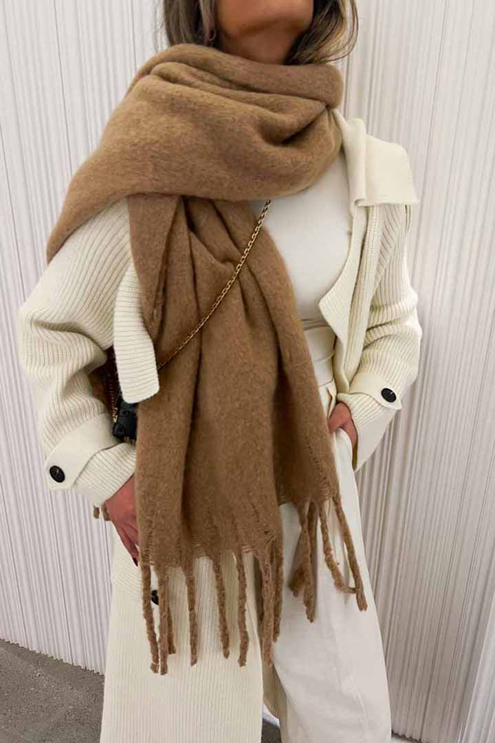 Picture of Oversized Scarf-Camel