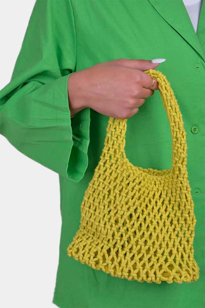 صورة Hand Knit Bag-Yellow