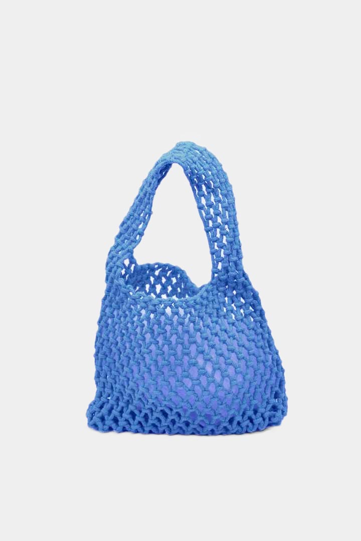 صورة Hand Knit Bag-Blue