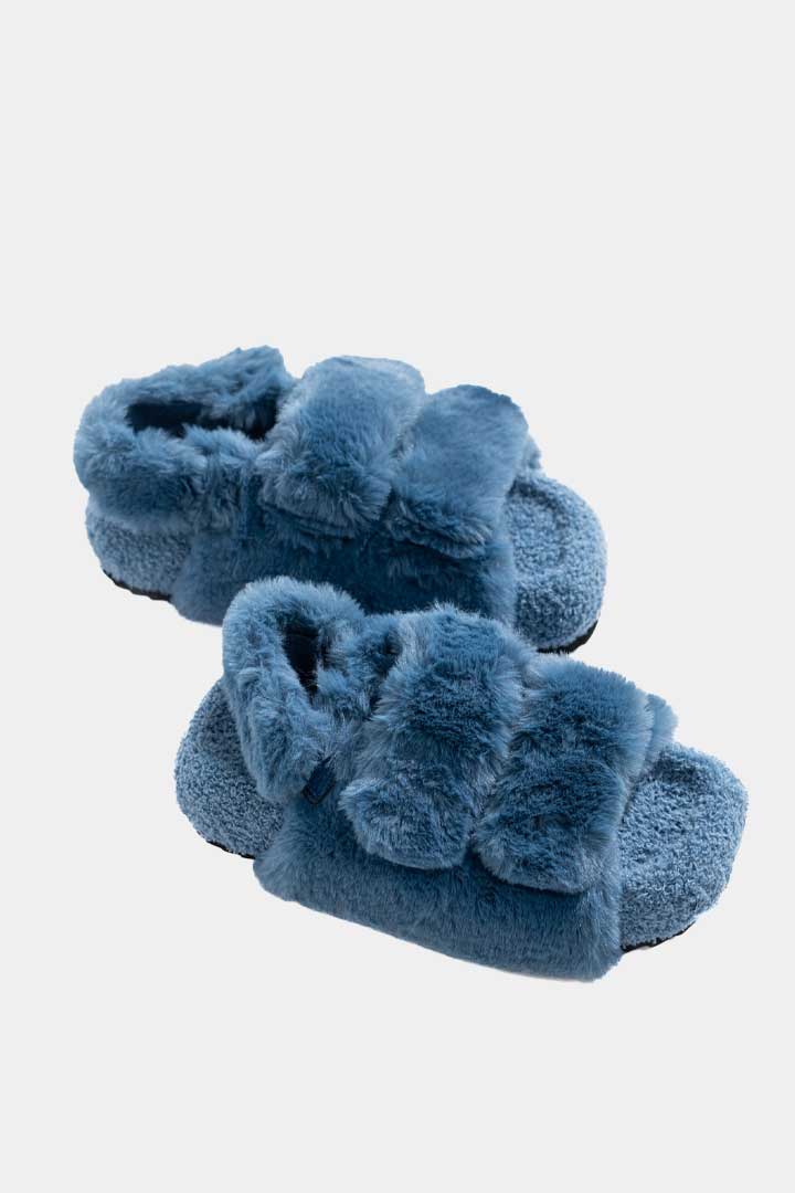 صورة Shearling Sandals-Blue