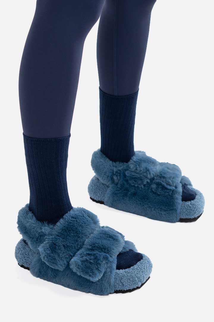 صورة Shearling Sandals-Blue