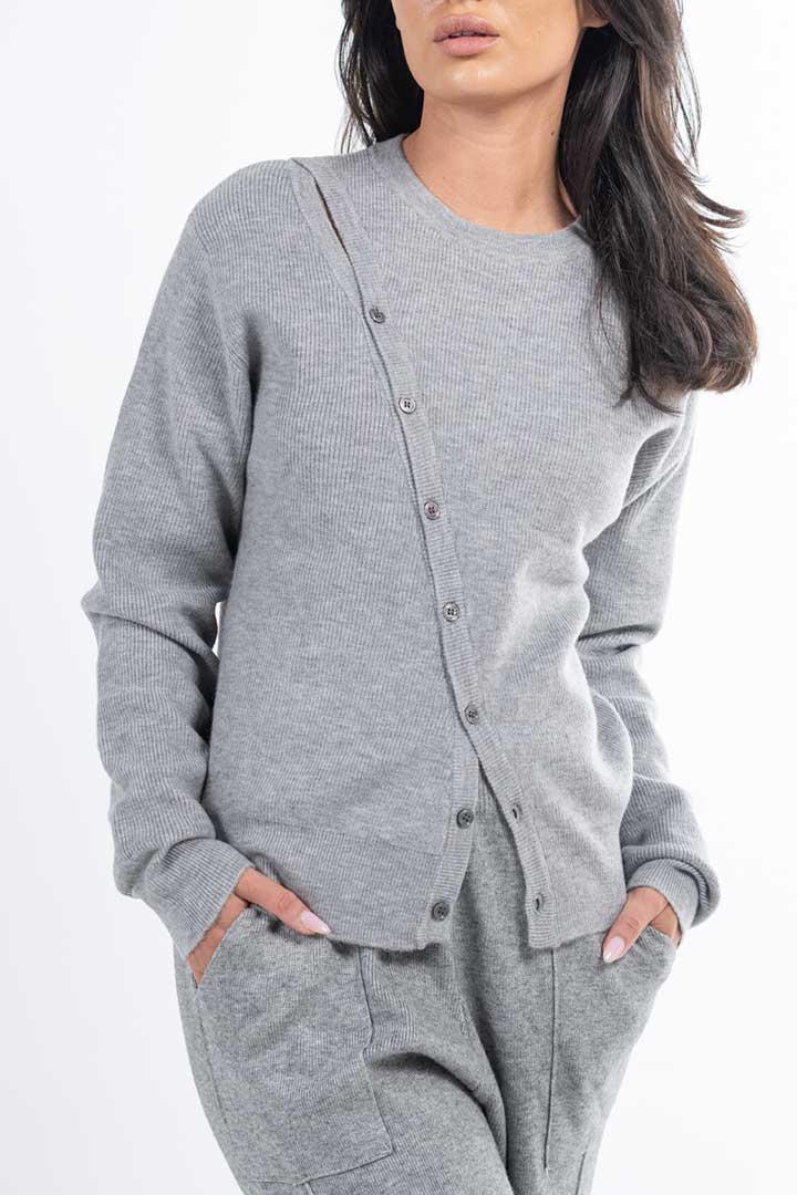 صورة Knitted Sweater-Grey