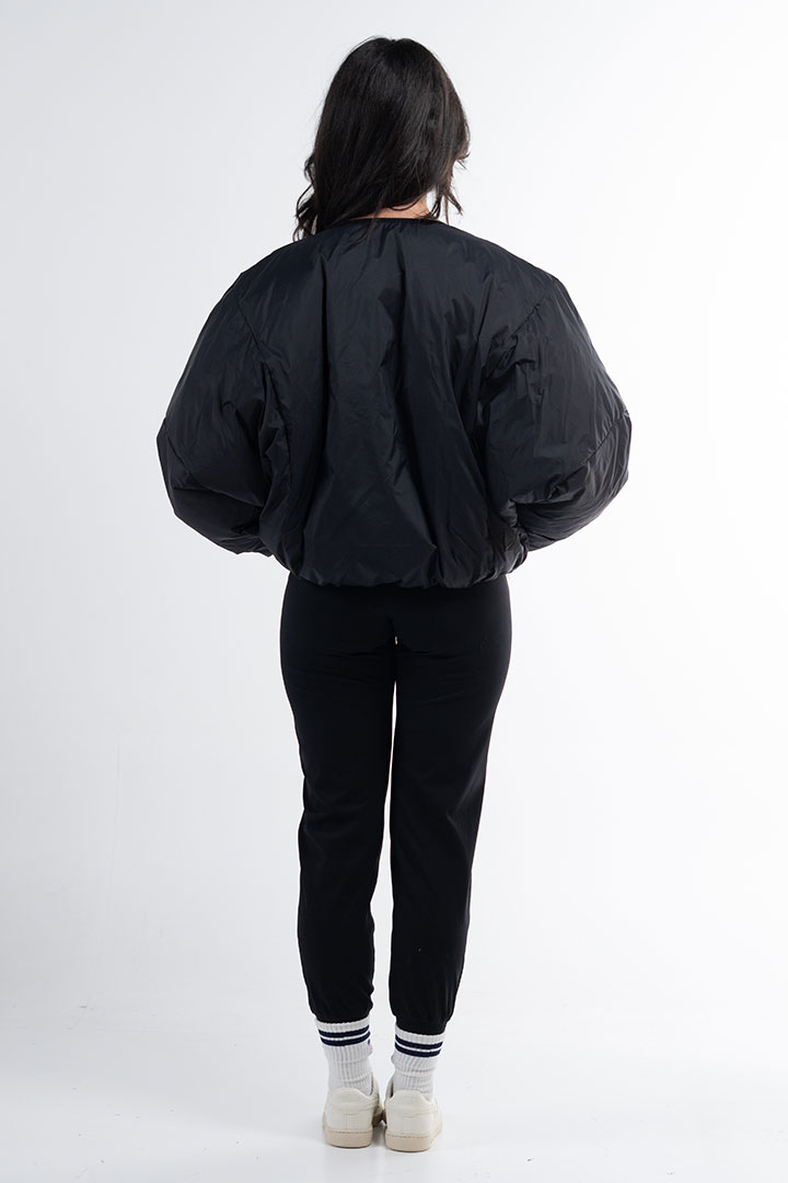صورة Cropped Puffer Jacket-Black