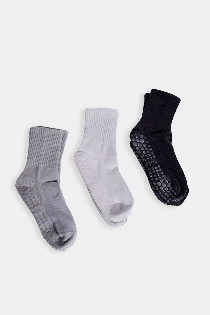 Picture of Crew Grip Socks - White,Black,Grey