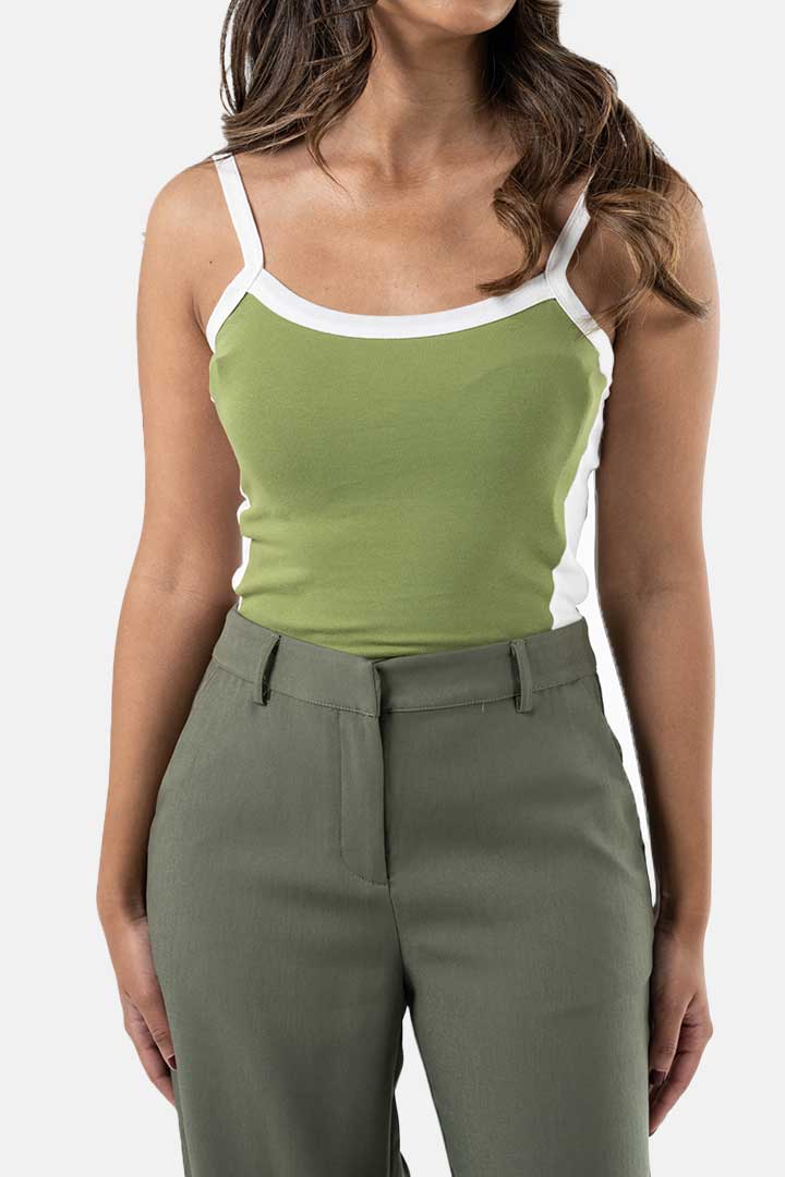 Picture of Sleeveless Knited Top-Green