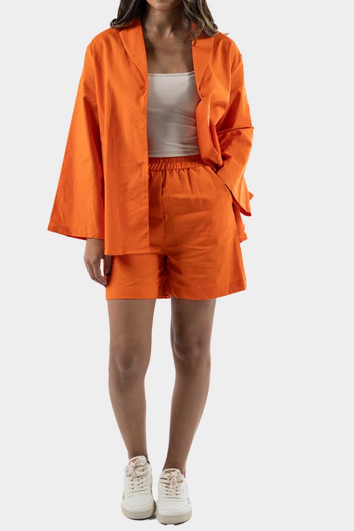 Picture of Linen Two Piece Set-Orange